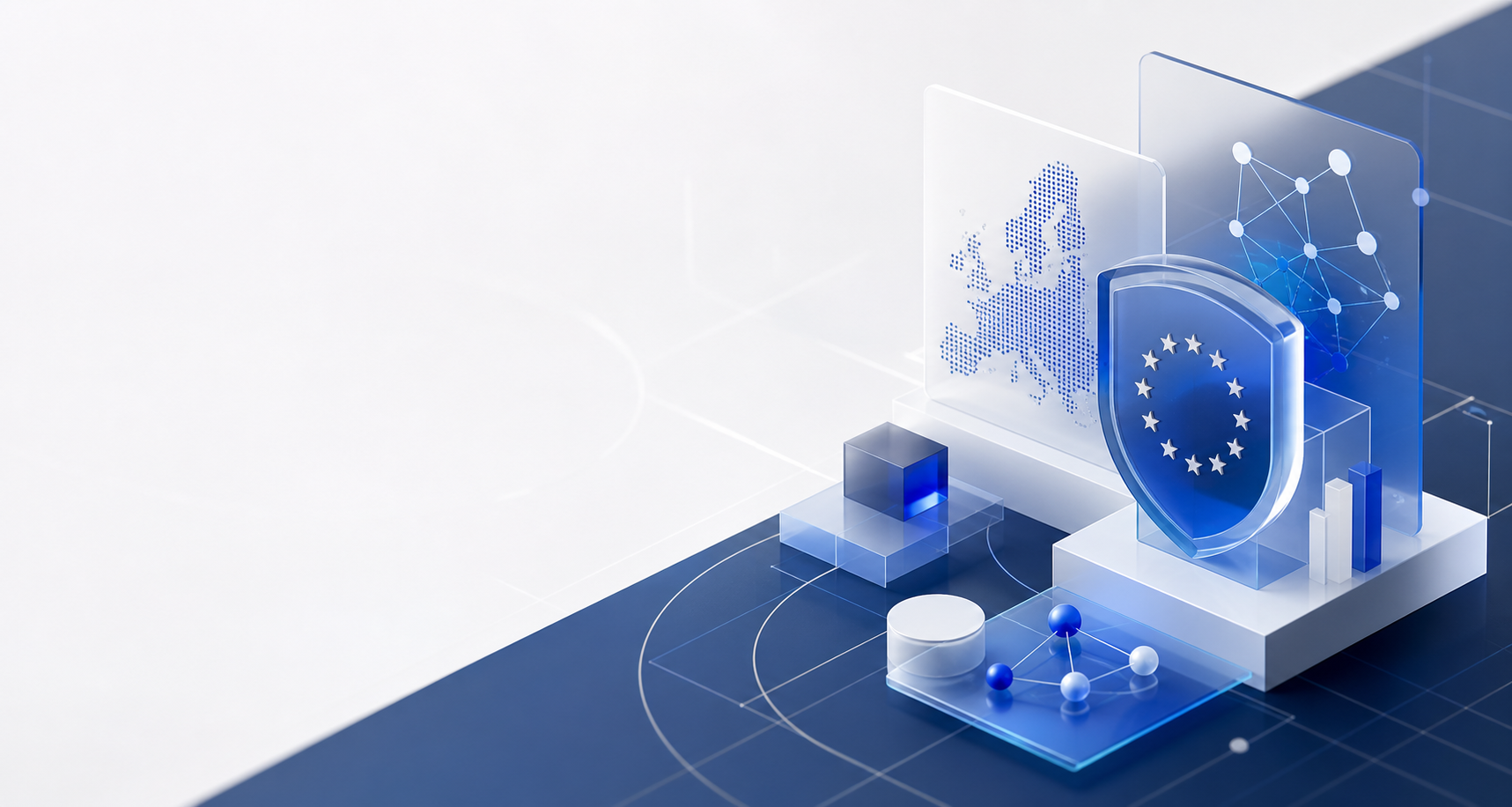 Abstract visual representing AI, privacy and compliance training